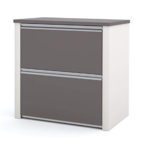 BESTAR Connexion 2 Drawer Lateral File Cabinet, 30", Slate/Sandstone