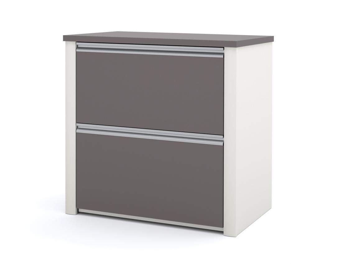 BESTAR Connexion 2 Drawer Lateral File Cabinet, 30", Slate/Sandstone