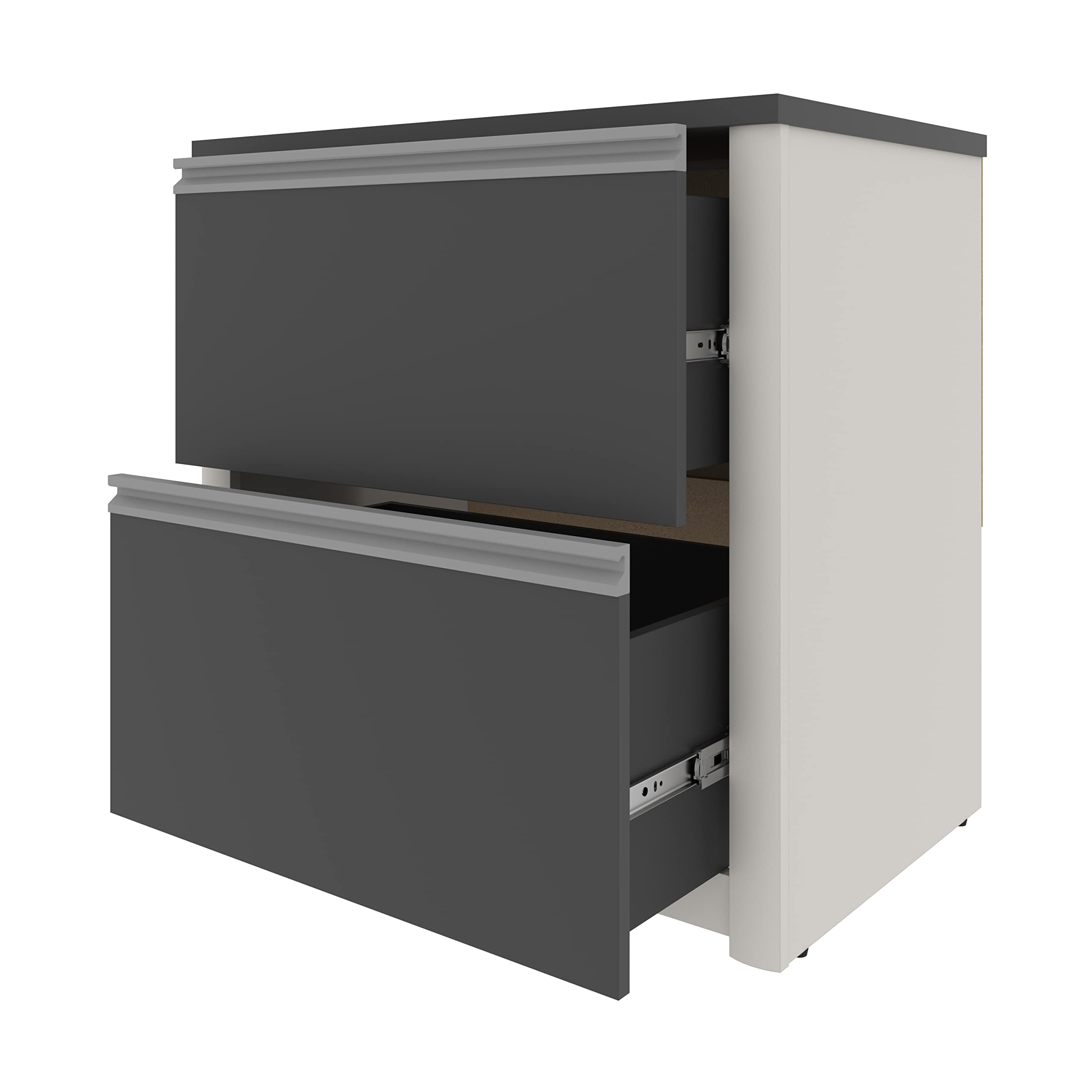 BESTAR Connexion 2 Drawer Lateral File Cabinet, 30", Slate/Sandstone