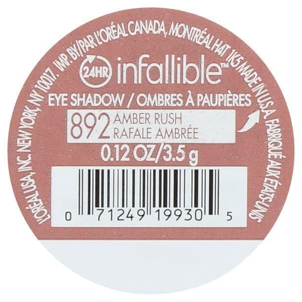 L'Oreal Paris Infallible 24 Hour Waterproof Shadow, Amber Rush, 0.12 Oz.