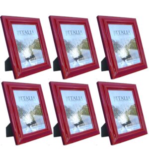 italia picture frame 4x6 red (6-pack)