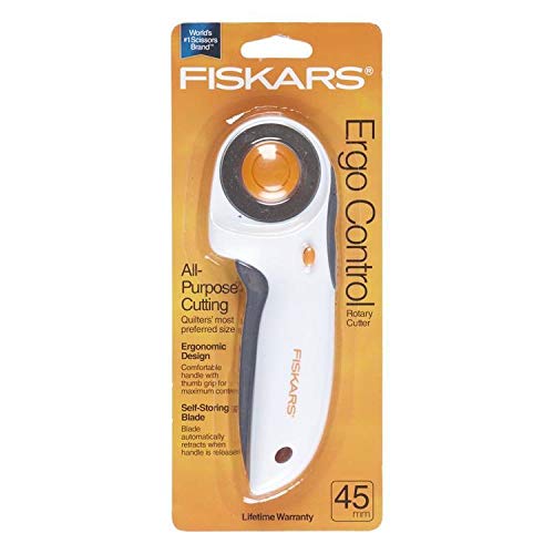 Fiskars 197930-1004 Ergo Control Rotary Cutter, 45mm