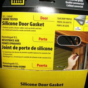 MD Building Products 68668 1/2-Inch by 20-Feet Black Silicone Door Seal