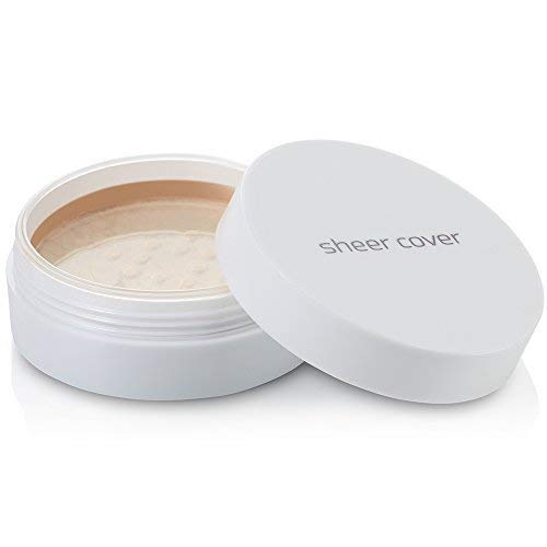 Sheer Cover Perfect Shade - Mineral Foundation Makeup Kit w Free Foundation Brush - Medium Shade - Foundation Powder Makeup and Mineral Makeup, Best Full Coverage Foundation 4 Grams