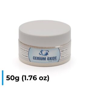 Glass Polish 90001 Cerium Oxide Fine Grade Glass Polishing Powder - TREO 95% - 2.5 microns – 1.76 Oz - White