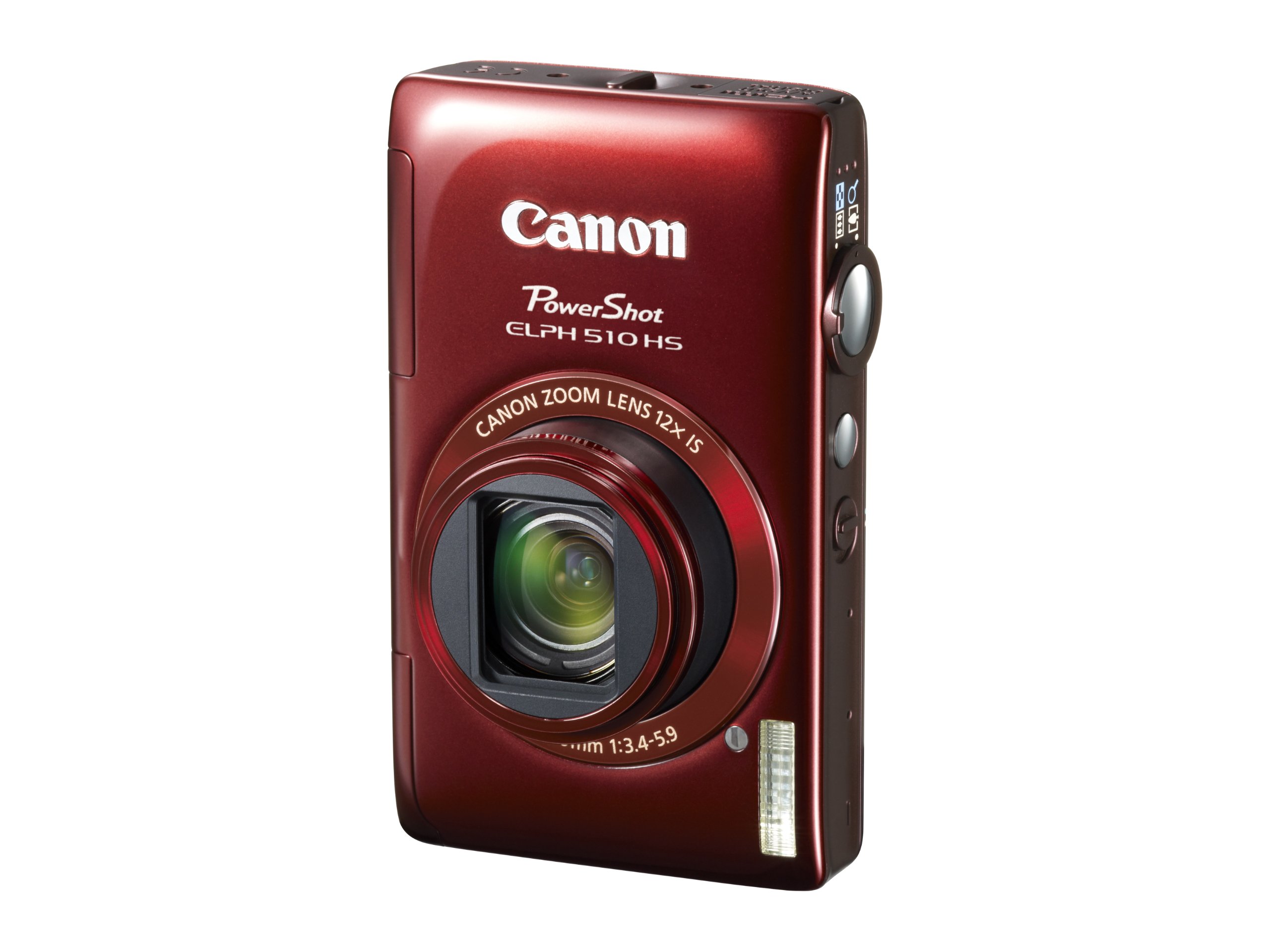 Canon PowerShot ELPH 510 HS 12.1 MP CMOS Digital Camera with Full HD Video and Ultra Wide Angle Lens (Red)