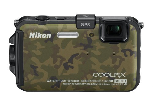 Nikon COOLPIX AW100 16 MP CMOS Waterproof Digital Camera (Camouflage)