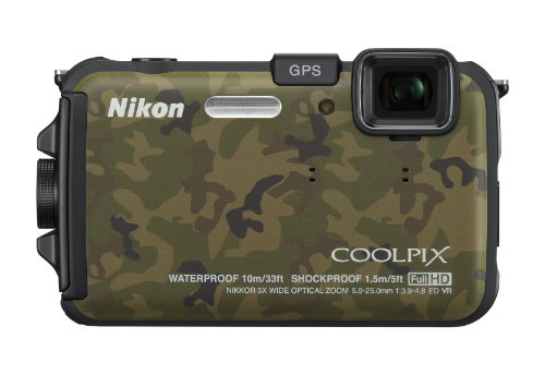 Nikon COOLPIX AW100 16 MP CMOS Waterproof Digital Camera (Camouflage)