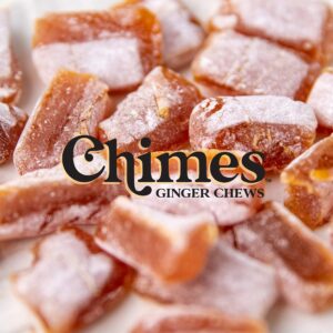 CHIMES ORIGINAL Ginger Chews (1-Pound 1 LB BAG) Premium Natural Chewy Ginger Candy — 16 OZ Individually Wrapped Ginger Chew Candy