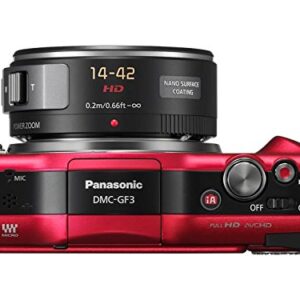 Panasonic Lumix DMC-GF3X 12.1 MP Micro Four Thirds Compact System Camera with 3-Inch Touch-Screen LCD and LUMIX G X Vario PZ 14-42mm/F3.5-5.6 Lens (Red)