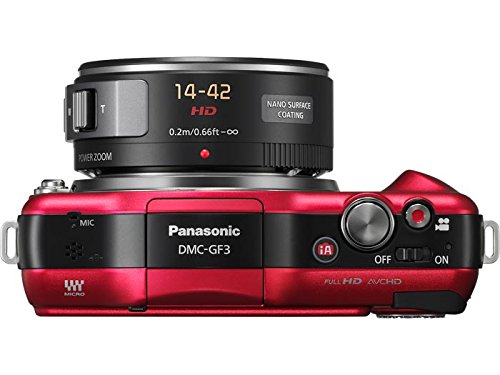 Panasonic Lumix DMC-GF3X 12.1 MP Micro Four Thirds Compact System Camera with 3-Inch Touch-Screen LCD and LUMIX G X Vario PZ 14-42mm/F3.5-5.6 Lens (Red)
