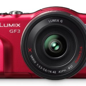 Panasonic Lumix DMC-GF3X 12.1 MP Micro Four Thirds Compact System Camera with 3-Inch Touch-Screen LCD and LUMIX G X Vario PZ 14-42mm/F3.5-5.6 Lens (Red)