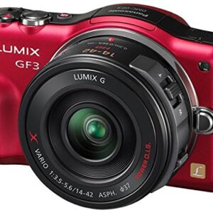 Panasonic Lumix DMC-GF3X 12.1 MP Micro Four Thirds Compact System Camera with 3-Inch Touch-Screen LCD and LUMIX G X Vario PZ 14-42mm/F3.5-5.6 Lens (Red)