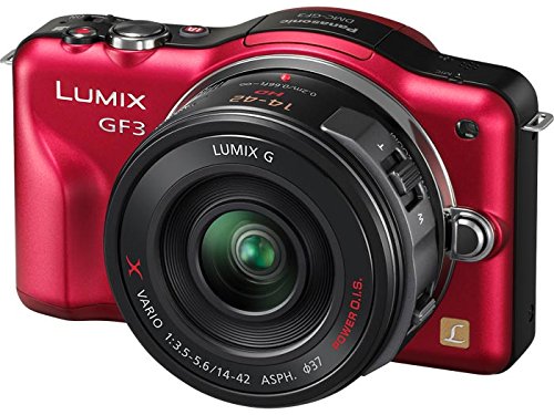 Panasonic Lumix DMC-GF3X 12.1 MP Micro Four Thirds Compact System Camera with 3-Inch Touch-Screen LCD and LUMIX G X Vario PZ 14-42mm/F3.5-5.6 Lens (Red)