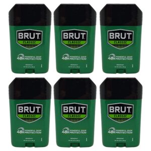 brut deodorant original fragrance 2.25 oz /63 g (pack of 6)