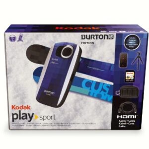 Kodak PlaySport (ZX5) Waterproof Pocket Video Camera Bundle (Includes Remote Control, Tripod, 4 GB Memory Card, HDMI Cable, and Camera Case) - Burton Bundle (2nd Generation)