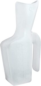 medpro portable female urinal, made from durable plastic, easy to clean & infection control, 1000 cc capacity, comfortable contoured opening & wide grip handle, white, no flavors, 1000 ml