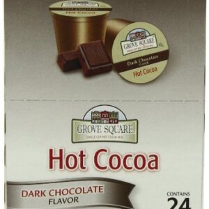 Grove Square Hot Cocoa Pods, Dark Chocolate, Single Serve (Pack of 24) (Packaging May Vary)