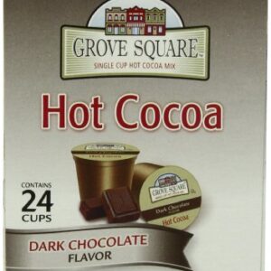 Grove Square Hot Cocoa Pods, Dark Chocolate, Single Serve (Pack of 24) (Packaging May Vary)