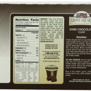 Grove Square Hot Cocoa Pods, Dark Chocolate, Single Serve (Pack of 24) (Packaging May Vary)