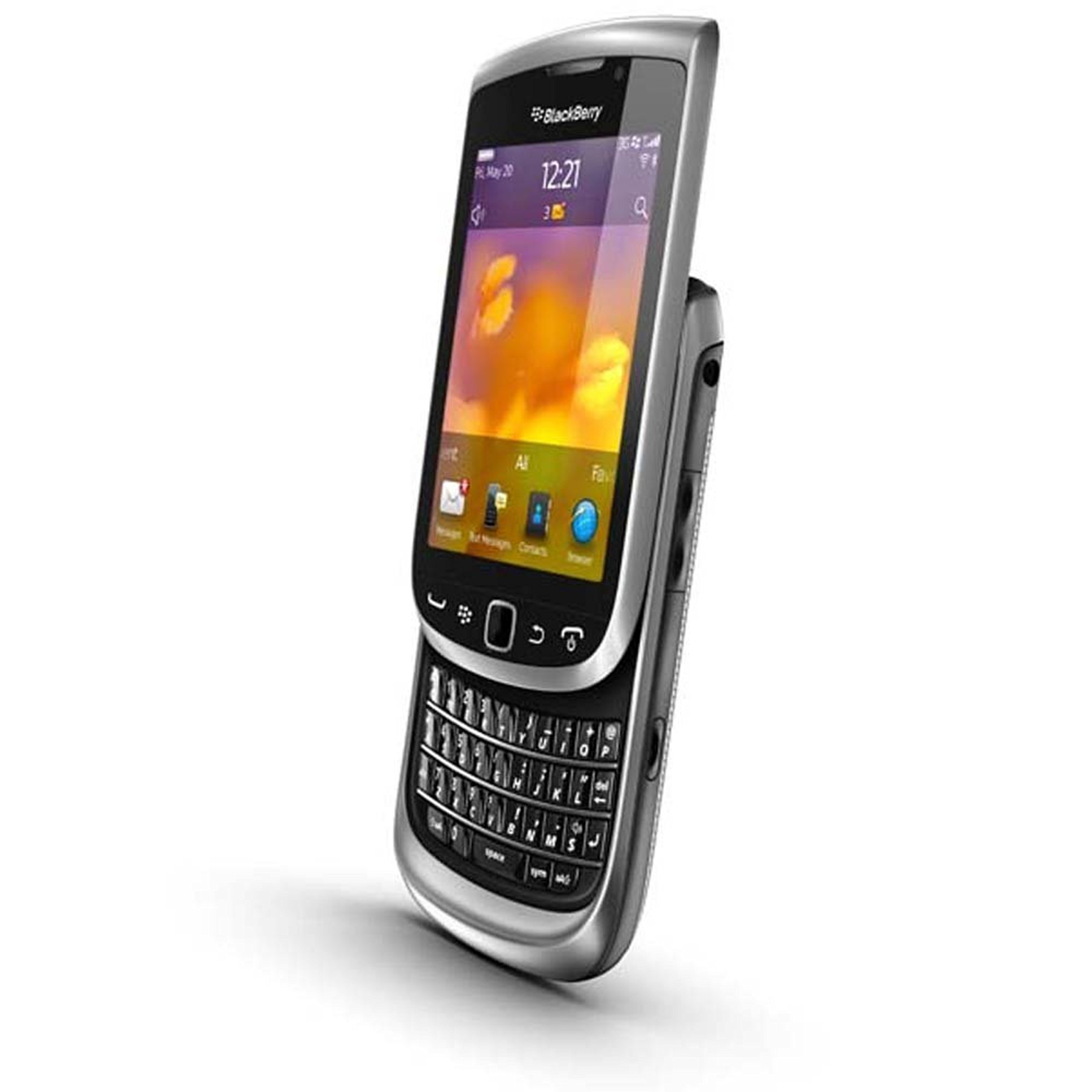 Blackberry Torch 9810 Unlocked GSM Phone with OS 7.0, Touchscreen, Slider-QWERTY Keboard, Optical Trackpad, 5MP Camera, Video, GPS, Wi-Fi, Bluetooth and microSD Slot - Silver