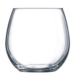 arc international luminarc cachet/perfection stemless wine glass, (15 ounce 6 piece set, clear)