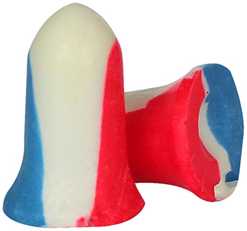 Howard Leight by Honeywell Super Leight USA Disposable Foam Shooting Earplugs, 10-Pairs (R-01891),Red/White/Blue