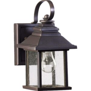 quorum 7940-5-86 traditional one light wall mount from pearson collection in bronze/dark finish,