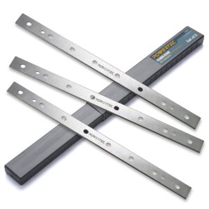 powertec 13 inch planer blades for dewalt dw735, dw735x planer, replacement for dw7352 planer knives, set of 3 (12800)