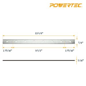 POWERTEC 13 Inch Planer Blades for DeWalt DW735, DW735X Planer, Replacement for DW7352 Planer Knives, Set of 3 (12800)