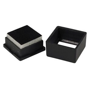 12 Gem Jars - Black Square Glass Top with 2-sided Foam Insert Gemstones Jewelry Display