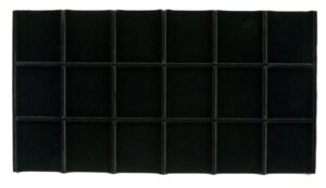 14" x 7" stanard size black velvet jewlery display tray insert
