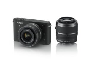 nikon mirrorless interchangeable lens camera nikon 1 (nikonwan) j1 (jeiwan) double zoom kit black n1 j1wz bk (japan import)