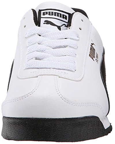 PUMA Men's ROMA BASIC Sneaker, white-black, 10.5