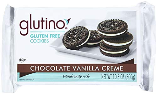 Gluten Free by Glutino Chocolate Vanilla Creme Cookies, Decadent Cookie, 10.5 Ounce