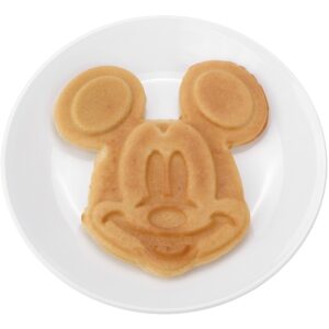 Disney Classic Mickey Waffle Maker by Select Brands - Disney Waffle Maker for Kitchen Appliances - Features Non-Stick Plates - Mickey Mouse Waffle Iron Gift for Disney Lovers - 7" Waffles