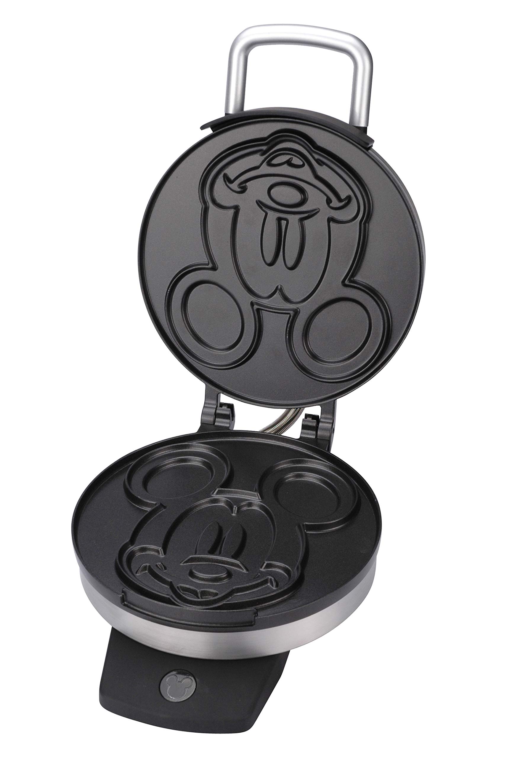 Disney Classic Mickey Waffle Maker by Select Brands - Disney Waffle Maker for Kitchen Appliances - Features Non-Stick Plates - Mickey Mouse Waffle Iron Gift for Disney Lovers - 7" Waffles