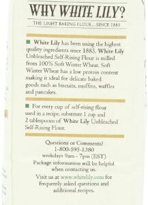 White Lily Unbleached Self Rising Flour, 5-lb bag