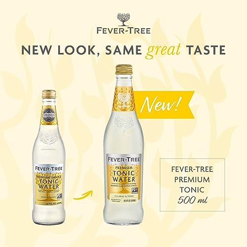Fever Tree Indian Tonic Water - Premium Quality Mixer - Refreshing Beverage for Cocktails & Mocktails. Naturally Sourced Ingredients, No Artificial Sweeteners or Colors - 500 ML Bottles - Pack of 8