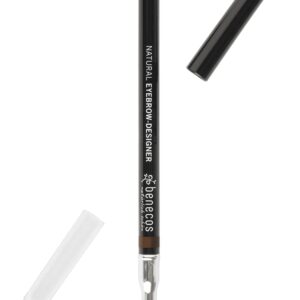 Benecos Eyebrow-Designer, All-Natural Eyebrow Pencil and Brush - Soft, Subtle, Natural Look, Vegan (Brown)