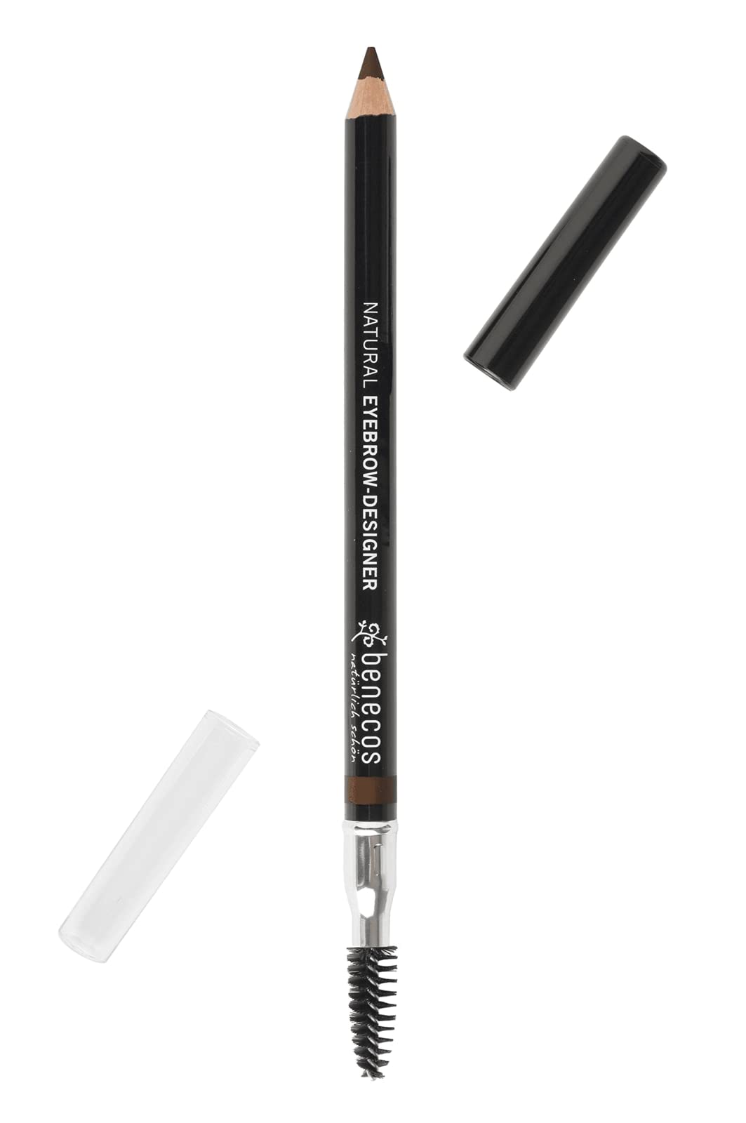 Benecos Eyebrow-Designer, All-Natural Eyebrow Pencil and Brush - Soft, Subtle, Natural Look, Vegan (Brown)