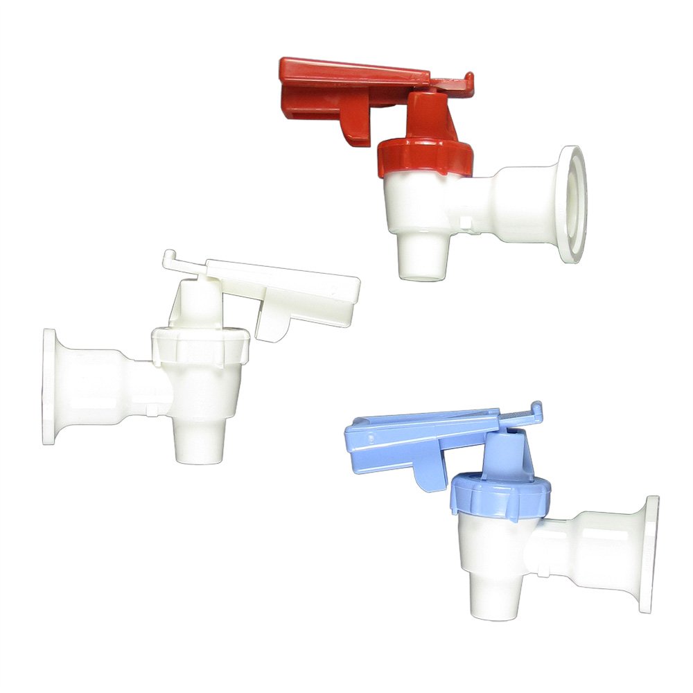 Tomlinson 1009470 White Cooler Replacement Faucet - Red Touch Guard