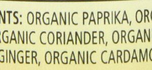 Frontier Co-op Organic Tandoori Masala Seasoning, 1.8 Ounce Jar, Paprika, Cumin, Coriander, Garlic, Ginger, Cardamom, Kosher