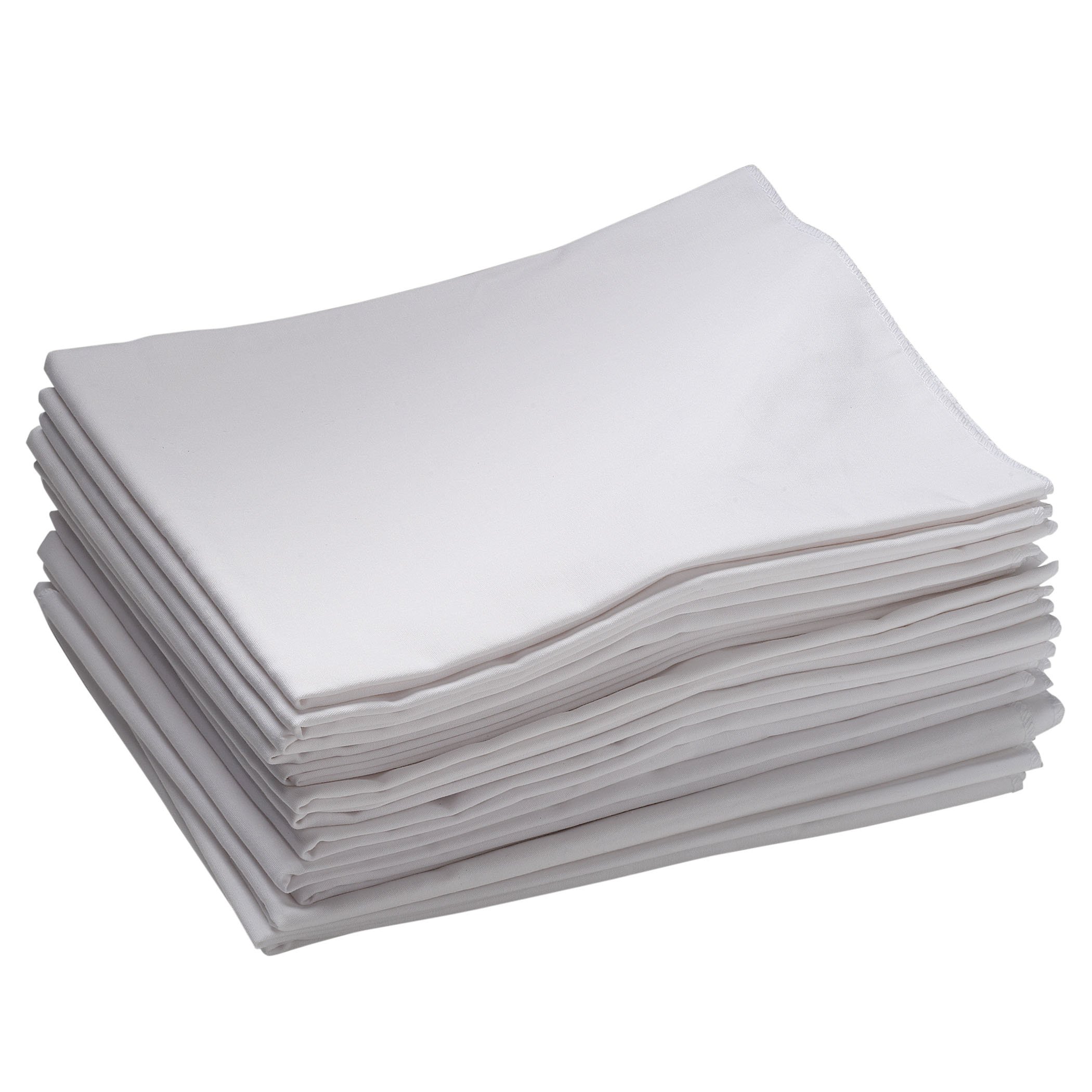 ECR4Kids Cot Sheet, Toddler Size, Rest Time Accessories, White, 12-Pack