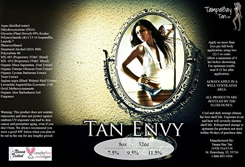 Tan Envy European Blend Dark 11.5% DHA Sunless Airbrush Spray Tanning Solution 32 oz