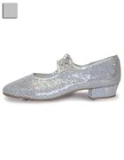 Roch Valley Women's Low Heel Effect Tap Shoes, Silver Hologram, 8