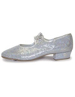 Roch Valley Women's Low Heel Effect Tap Shoes, Silver Hologram, 8