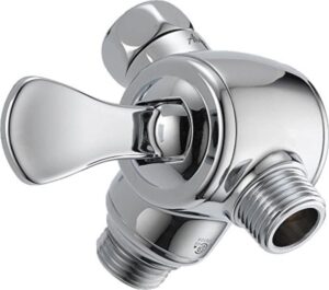 delta faucet u4929-pk 3-way shower arm diverter for handshower, chrome,3 x 3 x 3.75 inches