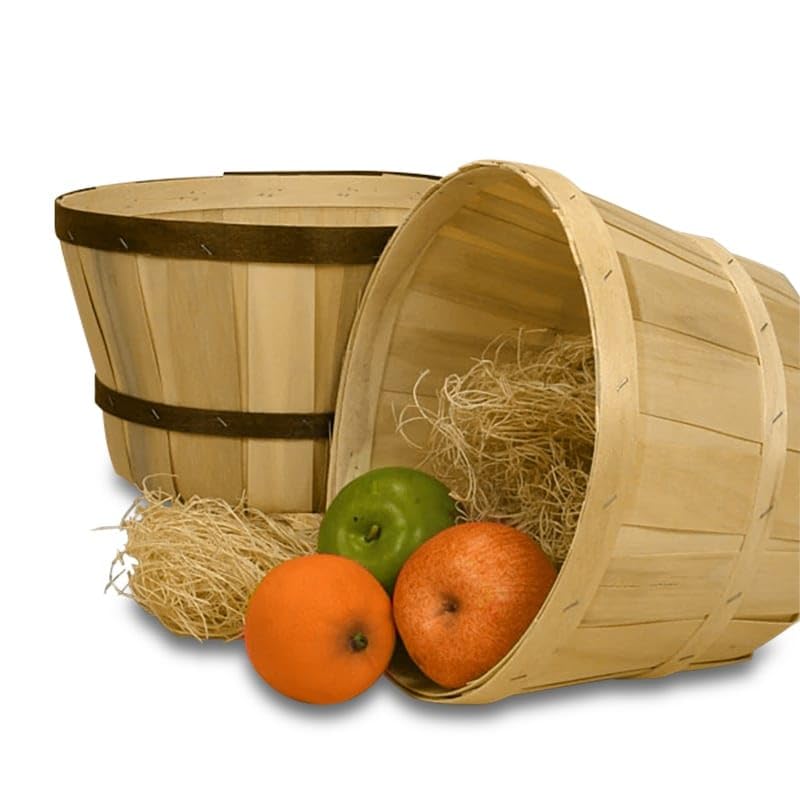 Natural Wood Peck Basket 8 Quarts | Quantity: 10