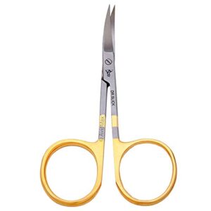 Dr. Slick Iris Scissor, 4", Gold Loops, Curved